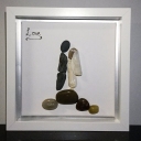 Pebble Art - Wedding Frame - Love