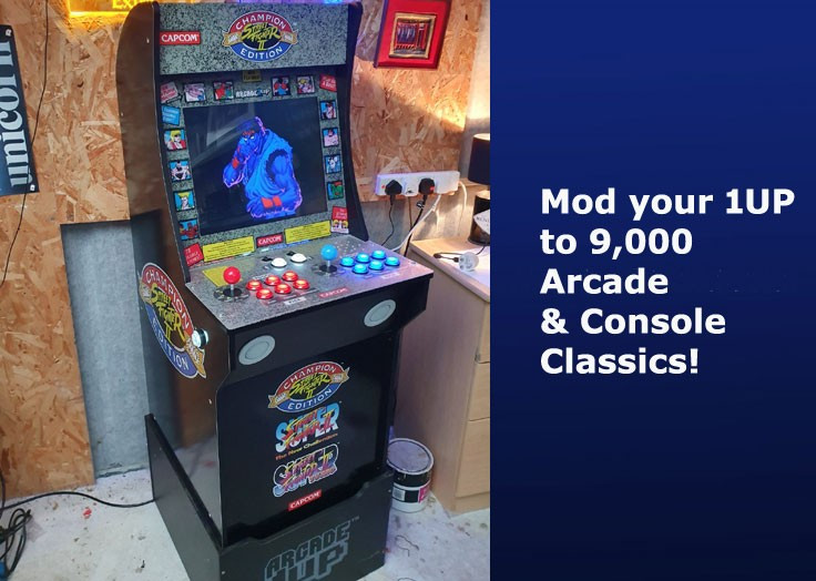 Mod your 1UP to 9,000 Arcade & Console Classics!