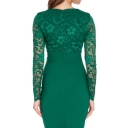 Long Sleeve Lace Bengaline Dress